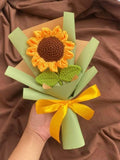Handmade Crochet Single Flower Bouquet