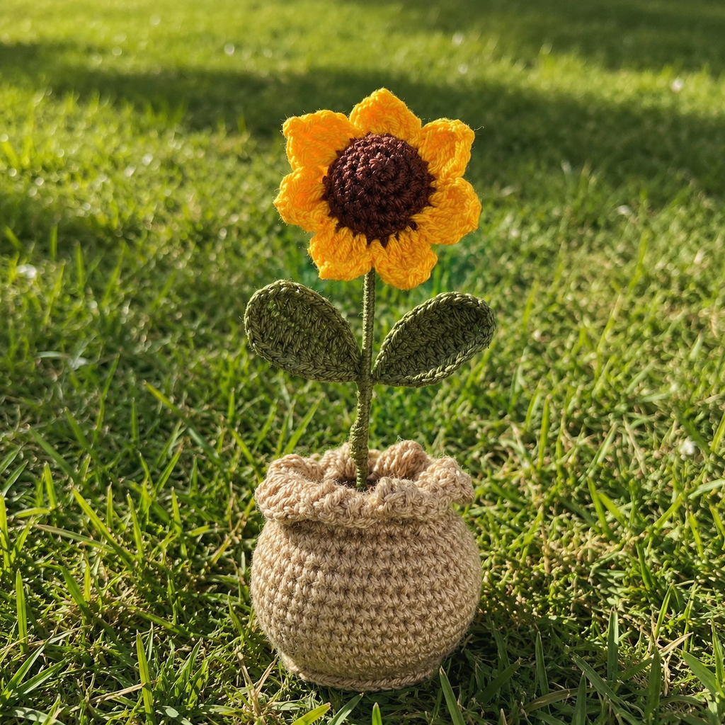 Handmade Crochet Flower Pot Collection