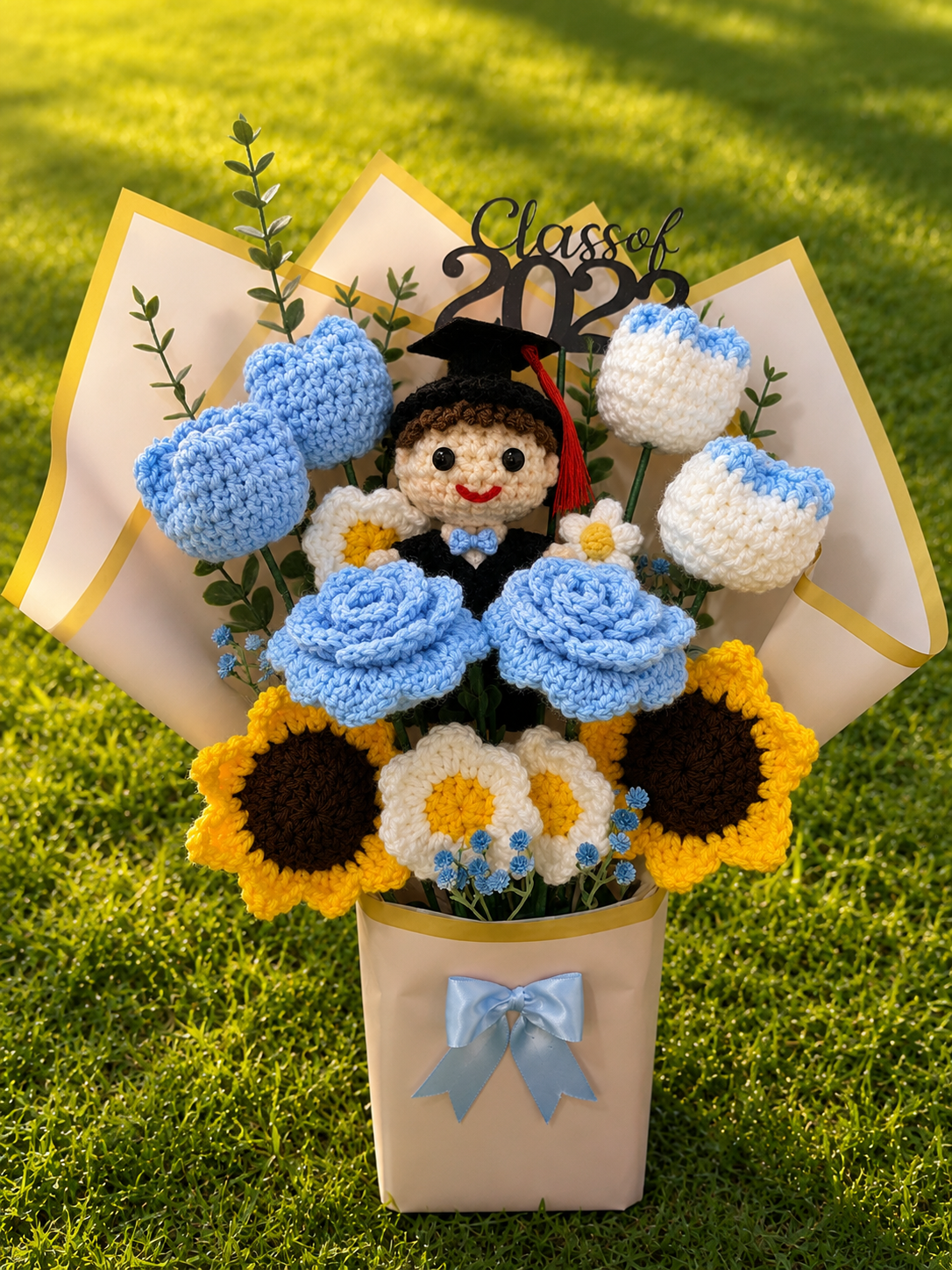 Handmade Crochet Graduation Girl/boy Large size Bouquet