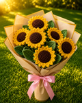 Handmade Crochet Sunflower Bouquet